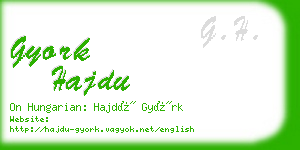 gyork hajdu business card